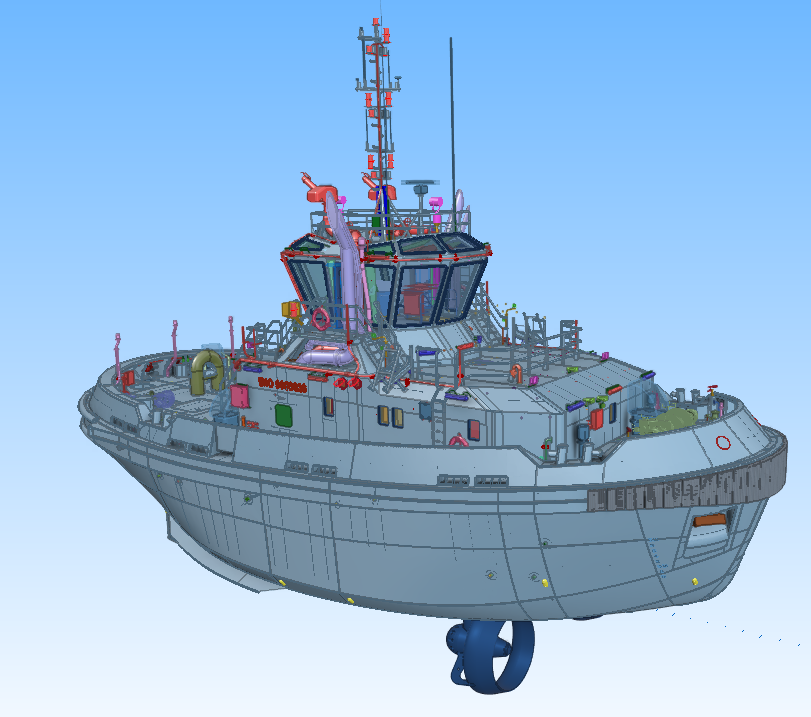 3D Engineering model of a Tug